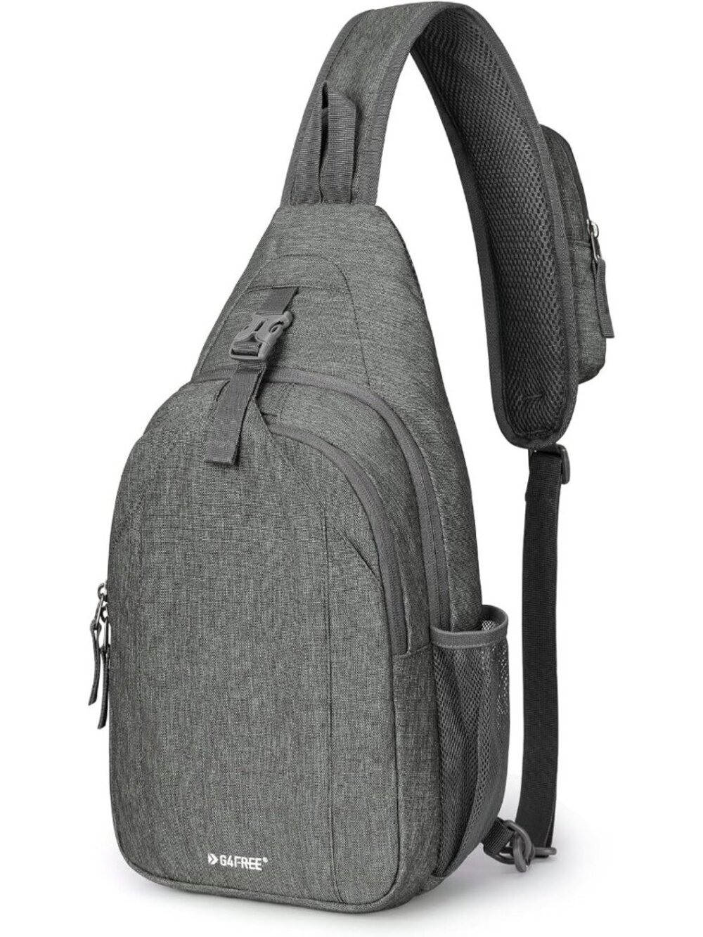 Women's Dim Gray RFID Blocking Sling Backpack Crossbody Bag For Hiking Travel
